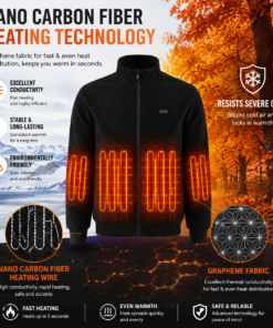 Elosung 5XL Heated Fleece Jacket with 8 Zone Heating - Image 3