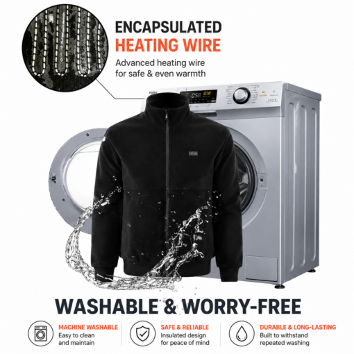 Elosung 5XL Heated Fleece Jacket with 8 Zone Heating – image 4
