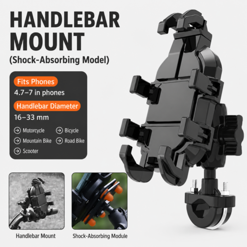 Elosung Winter Riding Set with 8 Claw Phone Mount – image 2