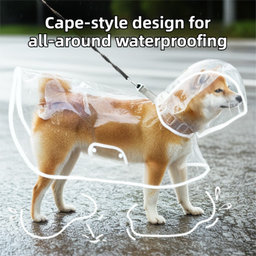 Elosung 2XL Dog Raincoat with Clear Hood – image 3