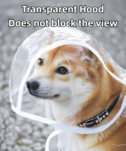 Elosung 2XL Dog Raincoat with Clear Hood - Image 4