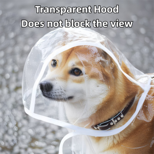 Elosung 2XL Dog Raincoat with Clear Hood – image 4