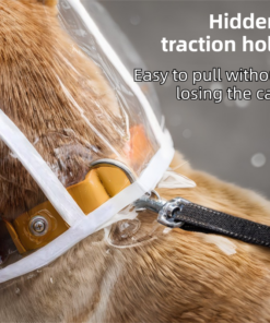 Elosung 2XL Dog Raincoat with Clear Hood - Image 5