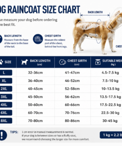 Elosung 2XL Dog Raincoat with Clear Hood - Image 6