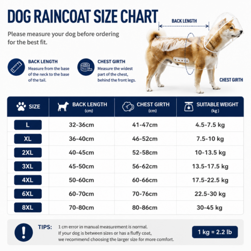 Elosung 2XL Dog Raincoat with Clear Hood – image 6