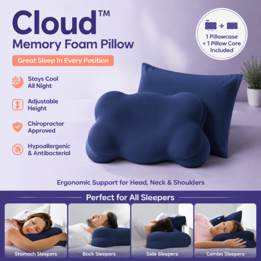 V888-ELOSUNG52663-00.png Elosung Memory Foam Cervical Pillow 71cm – image 1