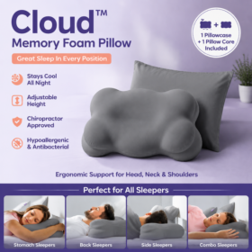 Elosung Memory Foam Cervical Pillow, 71 cm – image 1