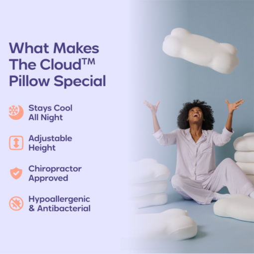 Elosung Memory Foam Cervical Pillow, 71 cm – image 2