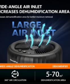 Elosung Mini Dehumidifier with 2L Visible Tank - Image 5