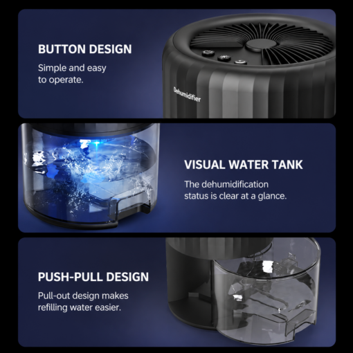 Elosung Mini Dehumidifier with 2L Visible Tank – image 9