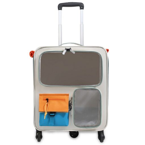 V888-ELOSUNG52802-00.jpg Elosung Pet Carrier Trolley with Mesh Windows – image 1