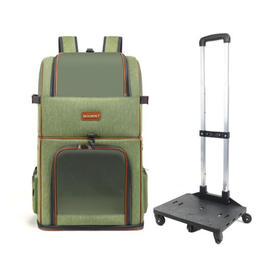 Elosung Double Layer Pet Trolley Carrier Foldable – image 2