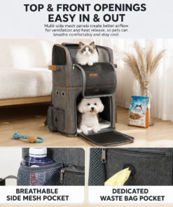Elosung Double Layer Pet Trolley Carrier Foldable - Image 4