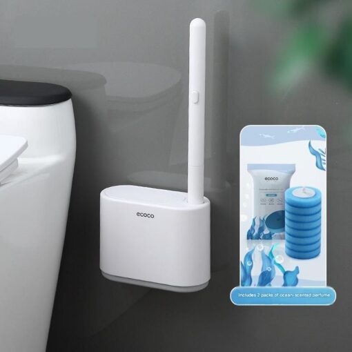 Elosung Disposable Toilet Brush No Touch Wall Holder – image 1