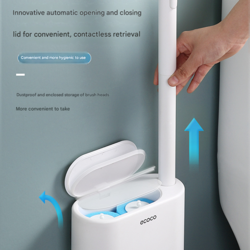 Elosung Disposable Toilet Brush with No Touch Holder – image 4