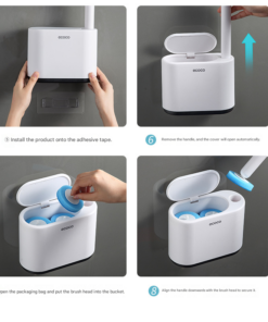 Elosung Disposable Toilet Brush with No Touch Holder - Image 14