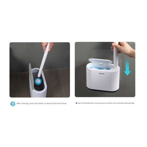 Elosung Disposable Toilet Brush with No Touch Holder – image 15