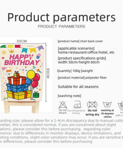 Elosung Birthday Decoration Set with Chair Covers - Image 4