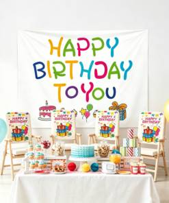 Elosung Birthday Decoration Set with Chair Covers - Image 9