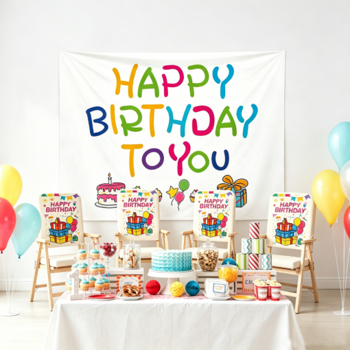 Elosung Birthday Decoration Set with Chair Covers – image 9