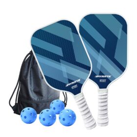 Elosung Fibreglass Pickleball Paddle Set, 4 Balls – image 1