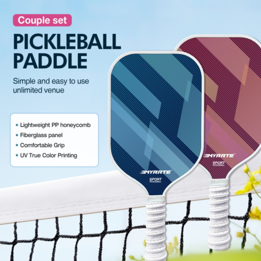 Elosung Fibreglass Pickleball Paddle Set, 4 Balls – image 2