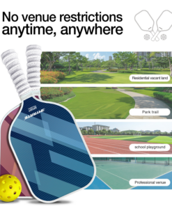 Elosung Fibreglass Pickleball Paddle Set, 4 Balls - Image 4