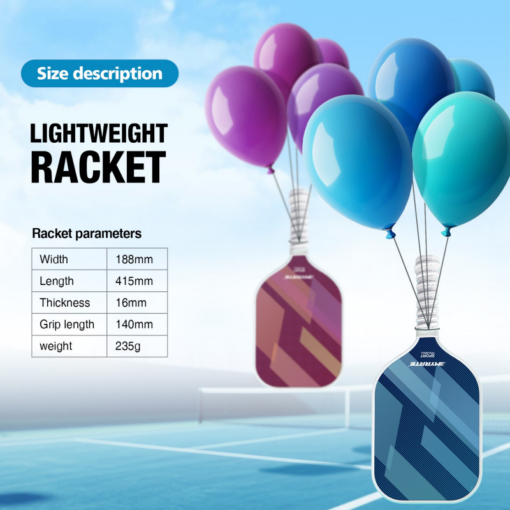 Elosung Fibreglass Pickleball Paddle Set, 4 Balls – image 6