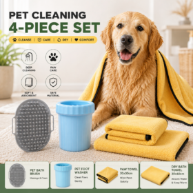 Elosung Pet Cleaning Kit with Paw Cleaner Cup – image 1
