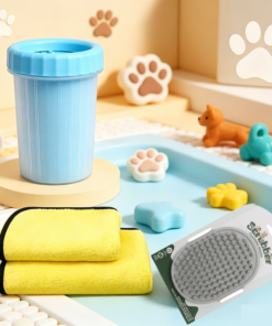 Elosung Pet Cleaning Kit with Paw Cleaner Cup - Image 2