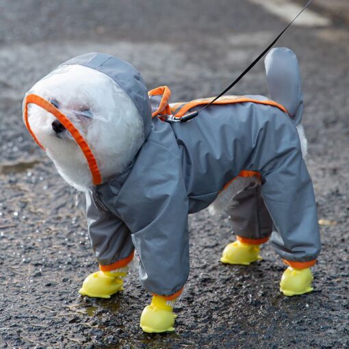 Elosung Dog Rain Gear Set with Waterproof Boots – image 11