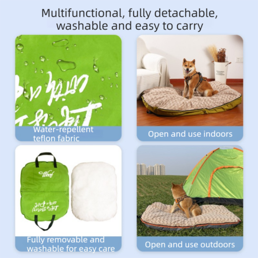 Elosung Grey Dog Travel Set with Reflective Jacket – image 3