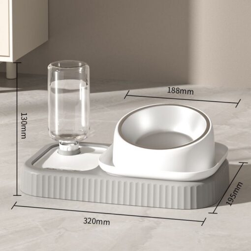 Elosung Cat Feeding Station Set with Slow Feeder – image 2
