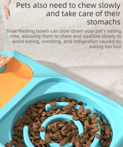 Elosung Cat Feeding Station Set with Slow Feeder - Image 5