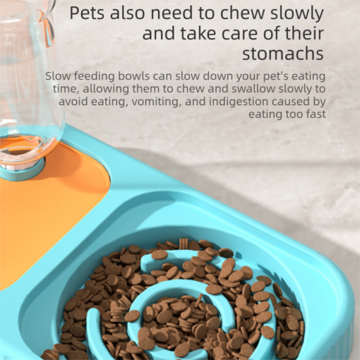 Elosung Cat Feeding Station Set with Slow Feeder – image 5