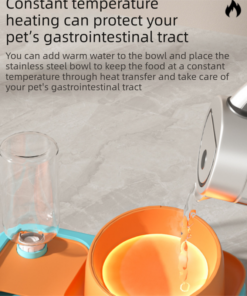 Elosung Cat Feeding Station with Slow Feeder and Mat - Image 4