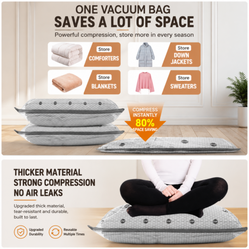Elosung Vacuum Storage Bags 15 Piece PA+PE Set – image 6