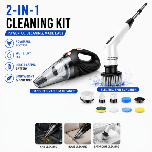 Elosung Wet and Dry Vacuum and Spin Scrubber Combo – image 1