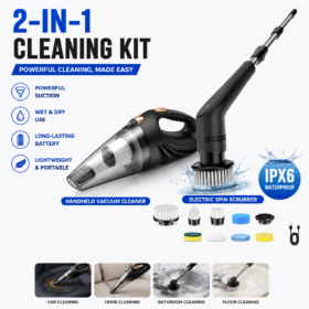 Elosung Cordless Car Vacuum with Spin Scrubber – image 1