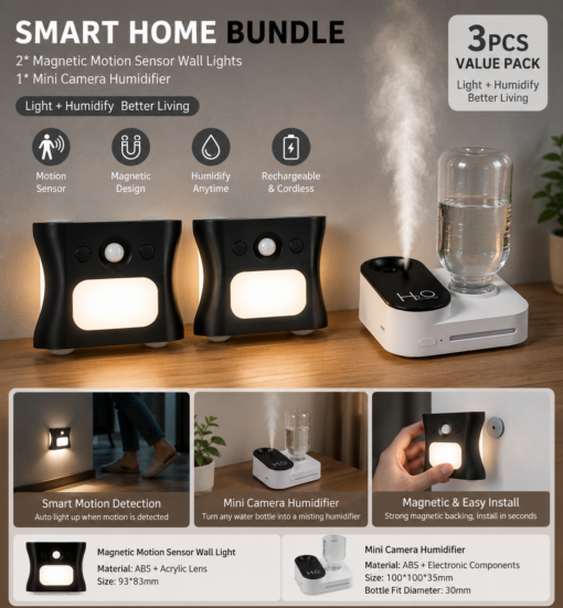 Elosung Humidifier & RGB Motion Light Set – image 1