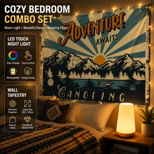 Elosung RGB Rechargeable Night Light and Wall Decor Set – image 1