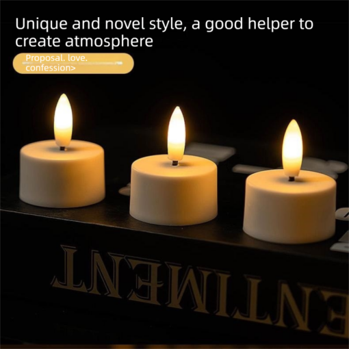 Elosung Birthday Backdrop & 4 Rechargeable LED Candles – image 5