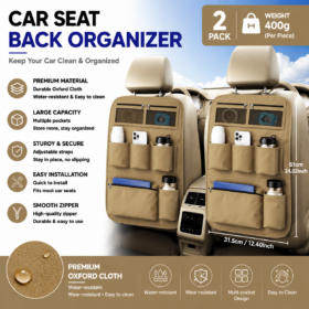 Elosung Car Seat Back Organiser, Water Resistant – image 1