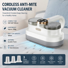 Elosung Cordless Dust Mite Vacuum with UV LED – image 1