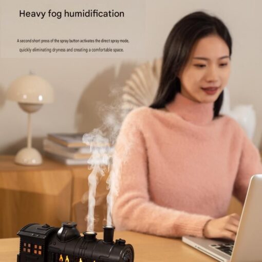 Elosung Retro Train Aroma Diffuser with Mist Rings – image 7