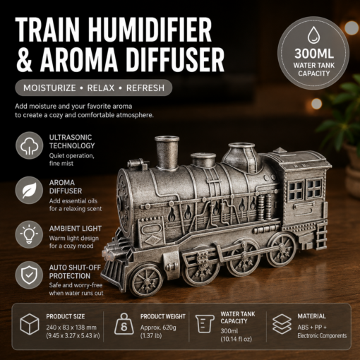Elosung Retro Train 300ml Aroma Diffuser – image 1