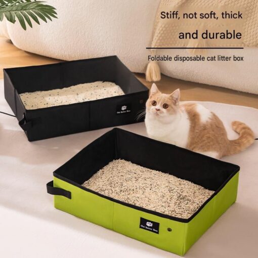 Elosung Portable Cat Litter Kit with Waterproof Liner – image 3