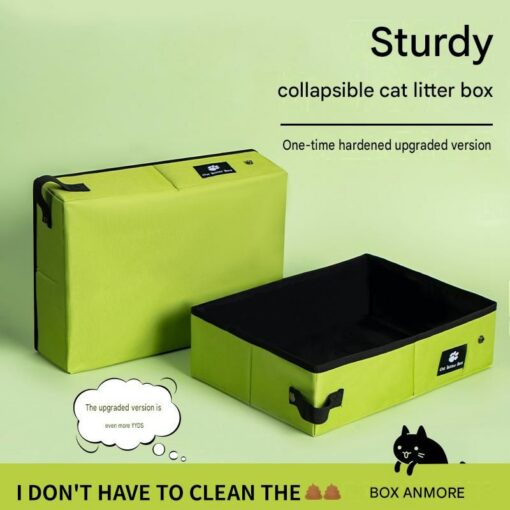 Elosung Portable Cat Litter Box with Waterproof Liner – image 2