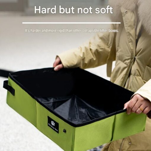 Elosung Portable Cat Litter Box with Waterproof Liner – image 7
