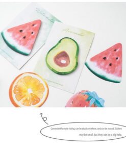 Elosung Watermelon Stationery Set with Plush Notebook - Image 10